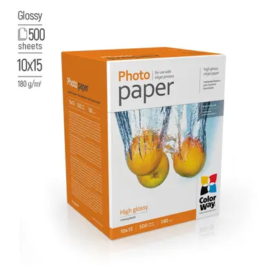 COLORWAY FOTOPAPIR CW MAGAS FENYU 180G/M2,500DB,10X15 (PG1805004R)