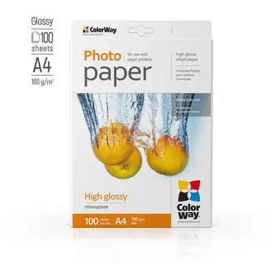 COLORWAY FOTOPAPIR CW MAGAS FENYU 180G/M2,100DB,A4 (PG180100A4)