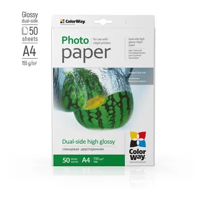 COLORWAY FOTOPAPIR CW MAGAS FENYU, KETOLDALAS 155G/M2,50DB,A4 (PGD155050A4)