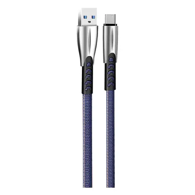 COLORWAY KABEL USB TYPE-C (ZINK ALLOY) 2.4A 1M, BLUE (CW-CBUC012-BL)