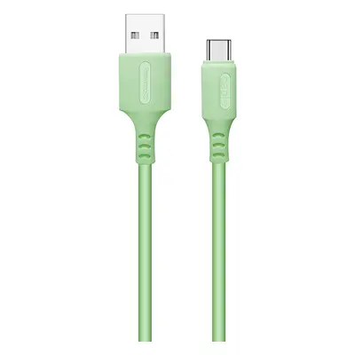 COLORWAY KABEL USB TYPE-C (SOFT SILICONE) 2.4A 1M, GREEN (CW-CBUC042-GR)