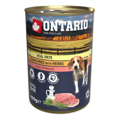 ONTARIO KONZERV DOG VEAL PATE FLAVOURED WITH HERBS, 400G