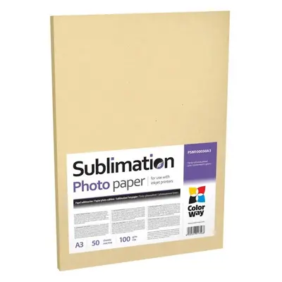 COLORWAY PHOTO PAPER SUBLIMATION 100G/M, A4, 50PC. (PSM100050A4)