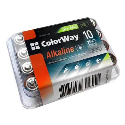 COLORWAY ALKALI ELEMEK POWER AAA, 24DB, BOX, (CW-BALR03-24PB)