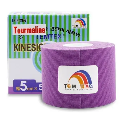 TEMTEX KINESIO TAPE TOURMALINE, KINEZIOLOGIAI SZALAG LILA 5CM X 5M