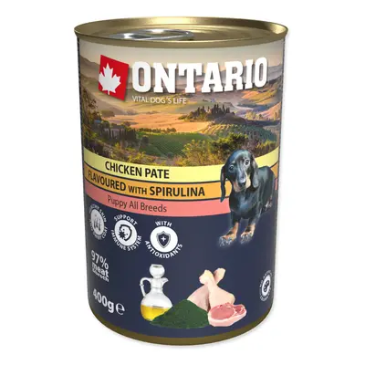 ONTARIO KONZERV PUPPY CHICKEN PATE FLAVOURED WITH SPIRULINA AND SALMON OIL, 400G