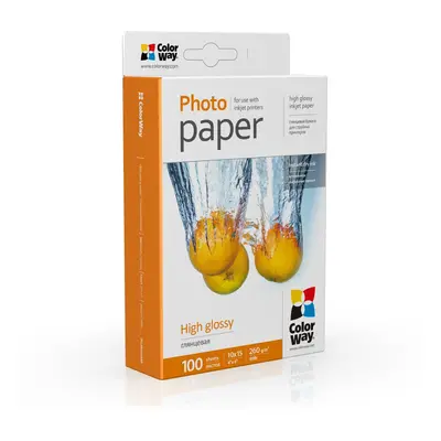 COLORWAY FOTOPAPIR CW MAGAS FENYU 260G/M2,100DB,10X15 (PG2601004R)