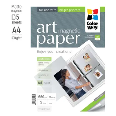 COLORWAY FOTOPAPIR CW ART MATT MAGNESES 650G/M2,5DB, A4 (PMA650005MA4)