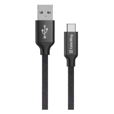 COLORWAY KABEL USB TYPE-C 2.4A 2M,FEKETE(CW-CBUC008-BK)