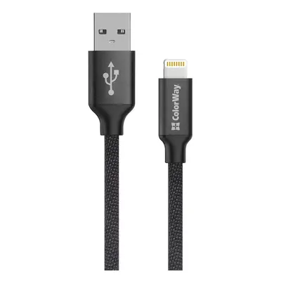 COLORWAY KABEL USB APPLE LIGHTNING 2,4A 2M, FEKETE (CW-CBUL007-BK)