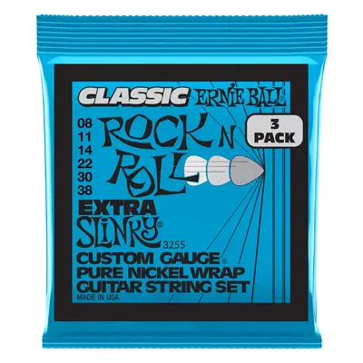 Ernie Ball 3255 Pure Nickel Extra Slinky 3-Pack