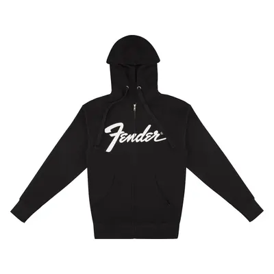 Fender Transition Logo Zip Front Hoodie, Black, S