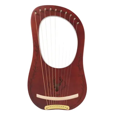 Cega Lyre Harp 10 Strings Coffee