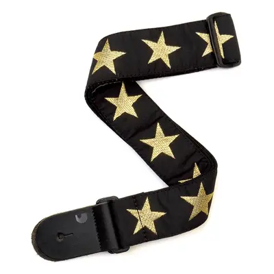 D'Addario Woven Guitar Strap Gold Star