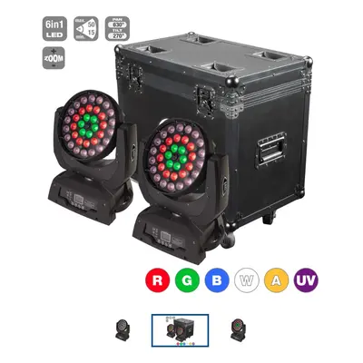 Flash 2x LMH 36x15W HEX ZOOM + CASE (kicsomagolt)