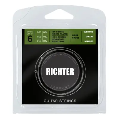 Richter Electric Guitar Strings Ion Coated, Light 9-42