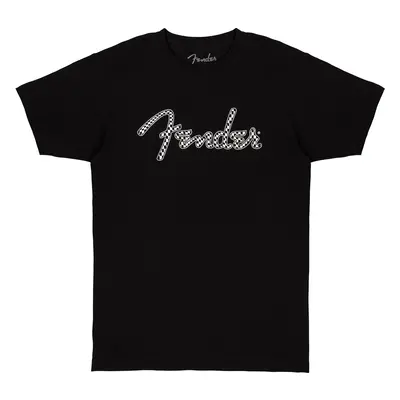 Fender Spaghetti Wavy Checker Logo Tee Black S