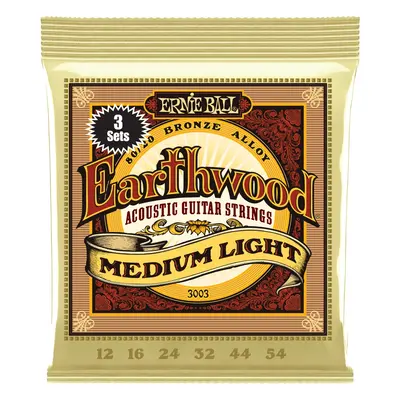 Ernie Ball 3003 Earthwood 80/20 Bronze Medium-Light 3 Pack