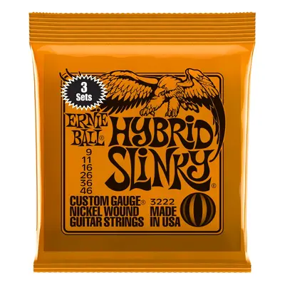 Ernie Ball 3222 Nickel Wound Hybrid Slinky 3 Pack