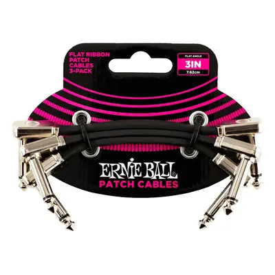 Ernie Ball 3" Flat Ribbon Patch Cable 3-Pack