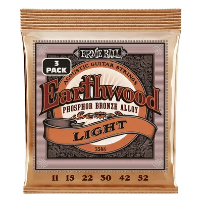 Ernie Ball 3548 Earthwood Phosphor Bronze Light 3 Pack