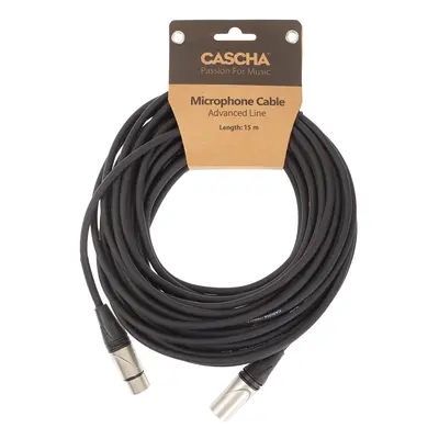 Cascha Advanced Line Mic Cable Black 15m