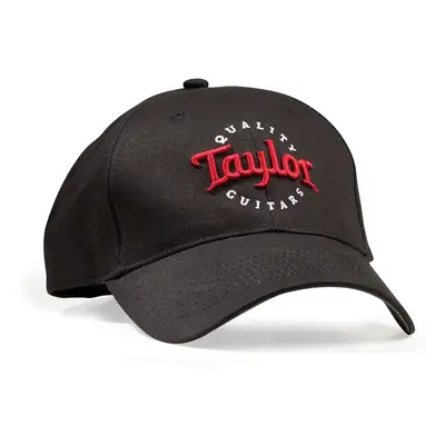 Taylor Black Cap, Red/Wht Emb- One Size