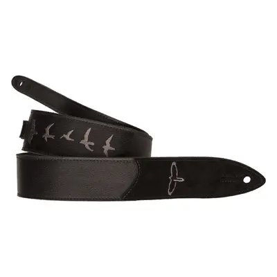 PRS Premium Leather Strap Black Birds