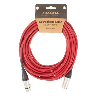 Cascha Advanced Line Mic Cable Red 9m