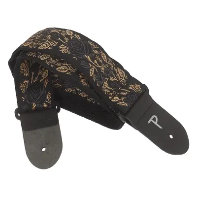 Perri's Leathers 7635 Jacquard Black/Gold Roses