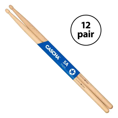 Cascha Drumsticks Pack 5A Maple, 12 Pair