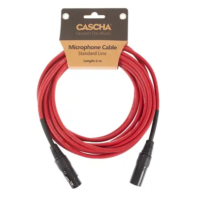 Cascha Standard Line Mic Cable Red 6m