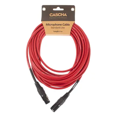 Cascha Standard Line Mic Cable Red 9m