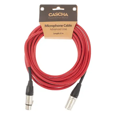 Cascha Advanced Line Mic Cable Red 6m