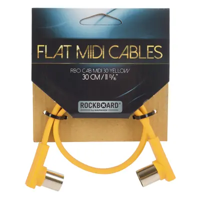 Rockboard Flat MIDI Cable Yellow 30 cm