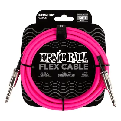 Ernie Ball Flex Instrument Cable 10' Pink