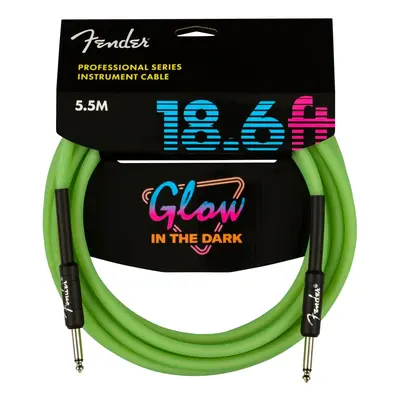 Fender Professional Glow in the Dark Cable, Green, 18.6'