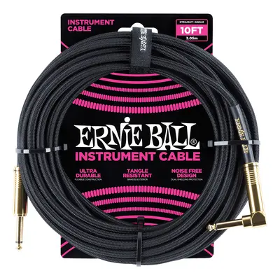 Ernie Ball 10' Braided Cable Black