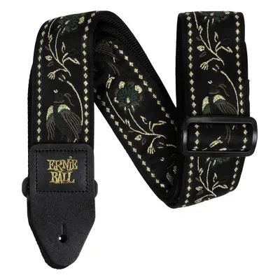 Ernie Ball Classic Jacquard Guitar/Bass Strap - Black Pleasant Pheasan