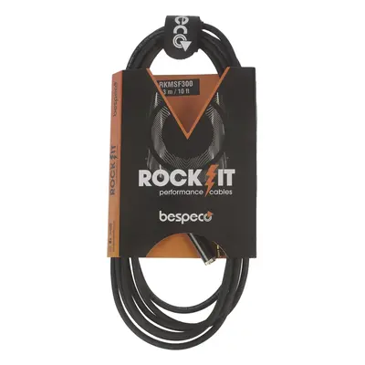 Bespeco ROCKIT Stereo Cable Jack 3,5 TRS M - Jack 3,5 TRS F 3 m