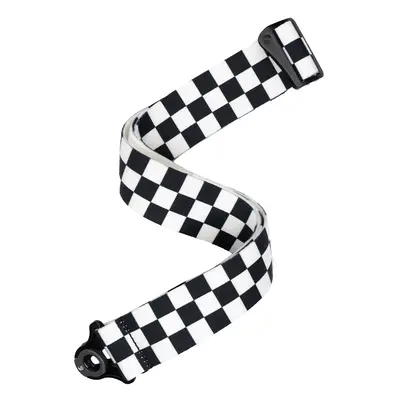 D'Addario Auto Lock Guitar Strap Skater Checkerboard