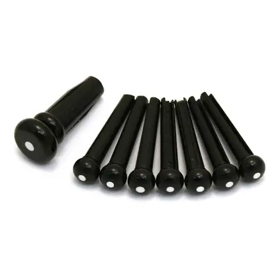 Fender Bridge Pin Set, Black with White Dot