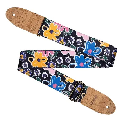 Cascha CGS-VC5 Guitar Strap Vegan Cork - Floral Sketch