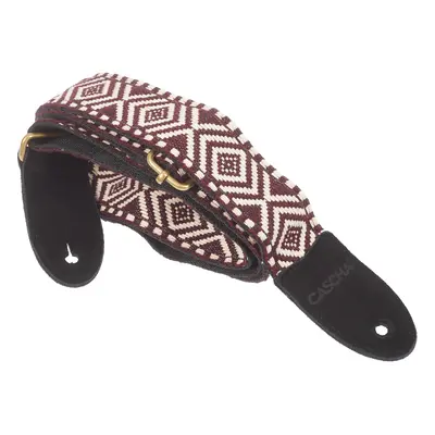 Cascha CUS-JW6 Ukulele Strap Jacquard - Ethnic Brown & White