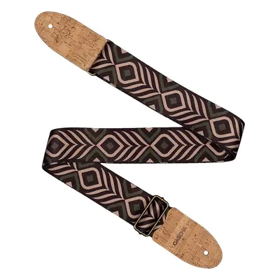 Cascha CGS-VC9 Guitar Strap Vegan Cork Green Chevron