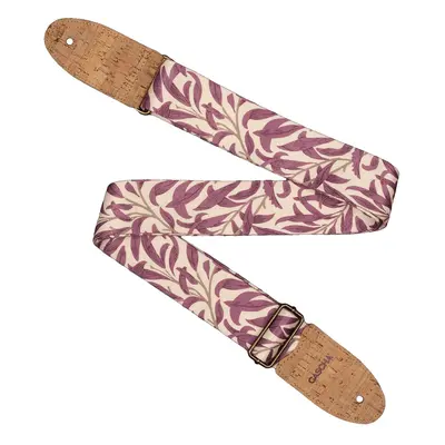 Cascha CGS-VC4 Guitar Strap Vegan Cork - Mauve Leaves