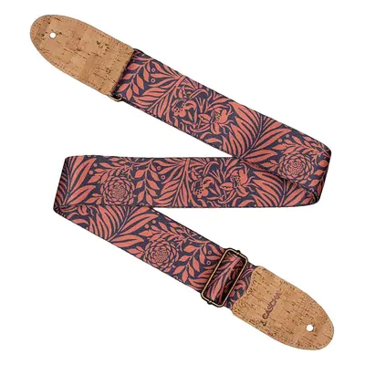 Cascha CGS-VC7 Guitar Strap Vegan Cork - Rose Jungle