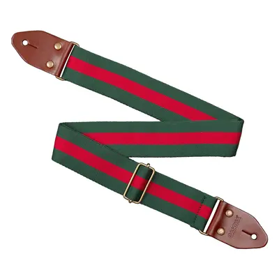 Cascha CGS-CD5 Guitar Strap Cotton - Green & Red