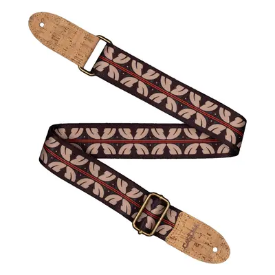 Cascha CUS-VC10 Ukulele Strap Vegan Cork - Ethnic Red Stripes