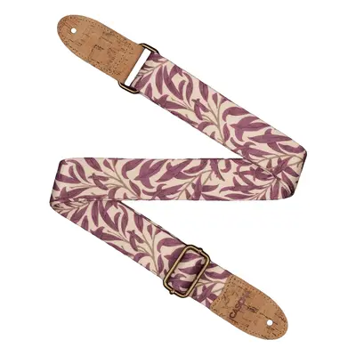 Cascha CUS-VC4 Ukulele Strap Vegan Cork - Mauve Leaves